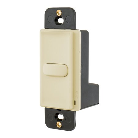 BRYANT Switches and Lighting Control, Decorator Switch, Single Pole, Momentary Contact, 100mA 30V DC, Ivory MSM30I1